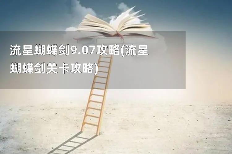 流星蝴蝶剑手游攻略 流星蝴蝶剑9.07攻略(流星蝴蝶剑关卡攻略)