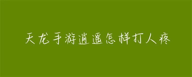 逍遥天龙手游攻略_天龙手游逍遥攻略_逍遥天龙手游攻略大全